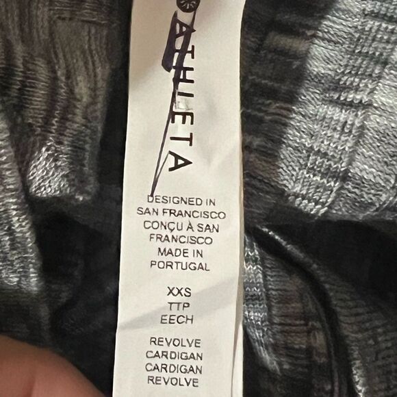 Athleta Womens Revolve Cardigan Grey Heather Ribbed Button Down XXS NWOT - Picture 11 of 11